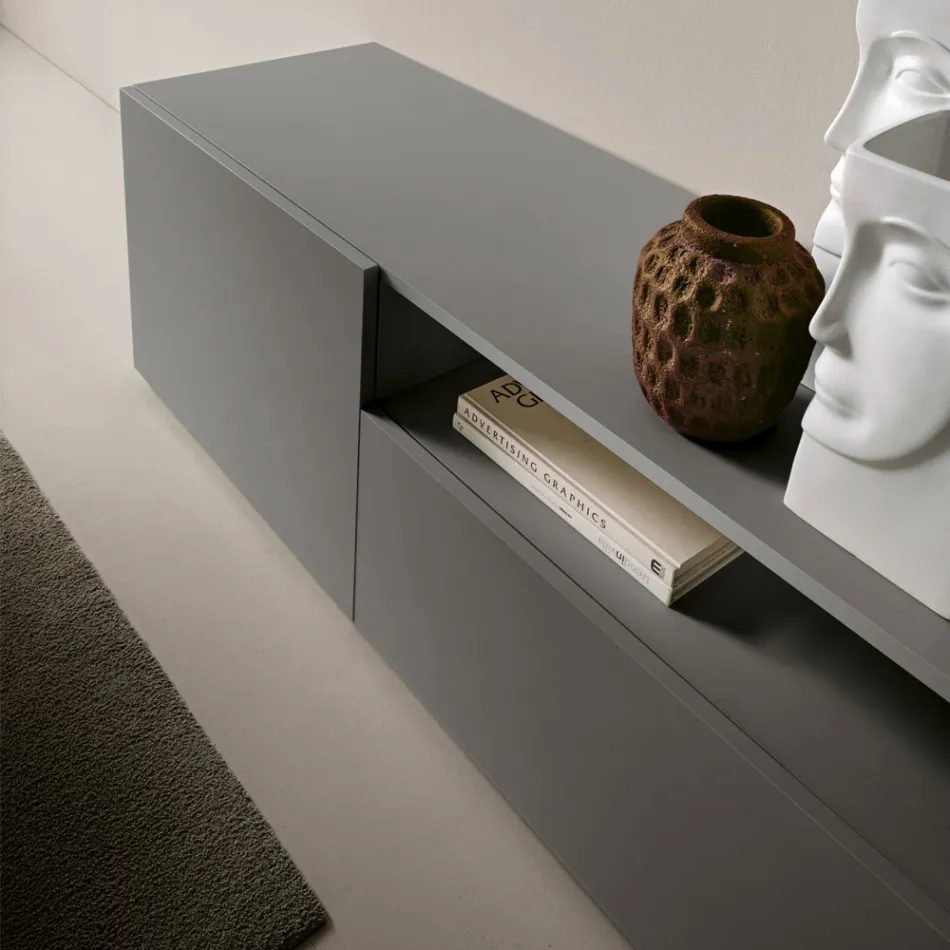 Madia in Nobilitato da Terra dal Design Lineare Made in Italy - Miral Viadurini