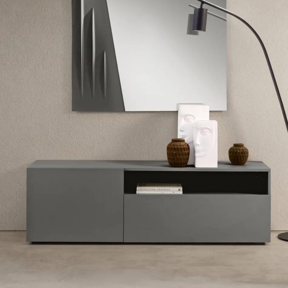 Madia in Nobilitato da Terra dal Design Lineare Made in Italy - Miral Viadurini
