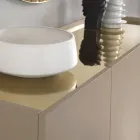 Madia in Nobilitato e Mdf con Inserti in Laminato Made in Italy - Gordita Viadurini