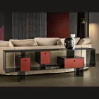 Madia in Vetro con Tre Cassetti dal Design Elegante Made in Italy - Senera Viadurini