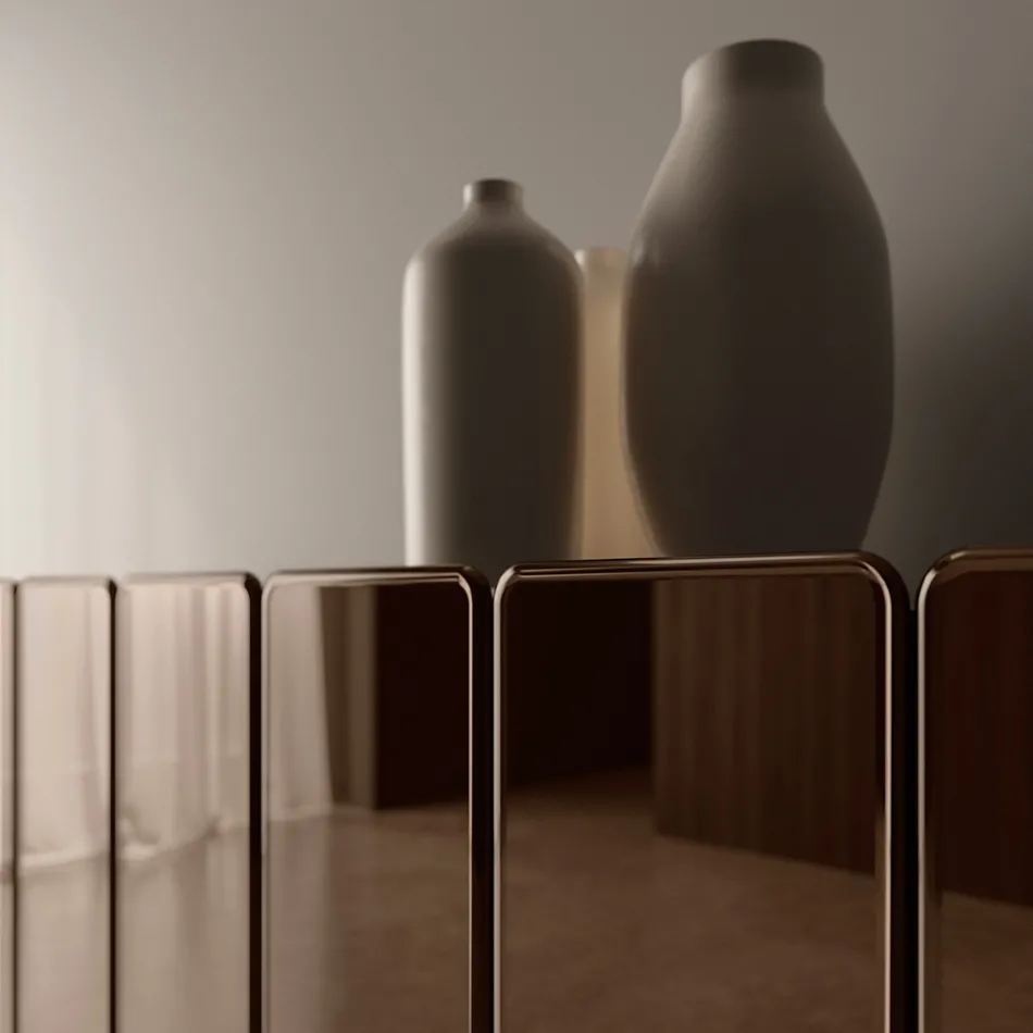 Madia Moderna a Specchio in Legno dal Design Elegante Made in Italy - Ester Viadurini