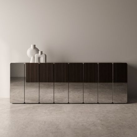 Madia Moderna a Specchio in Legno dal Design Elegante Made in Italy - Ester Viadurini