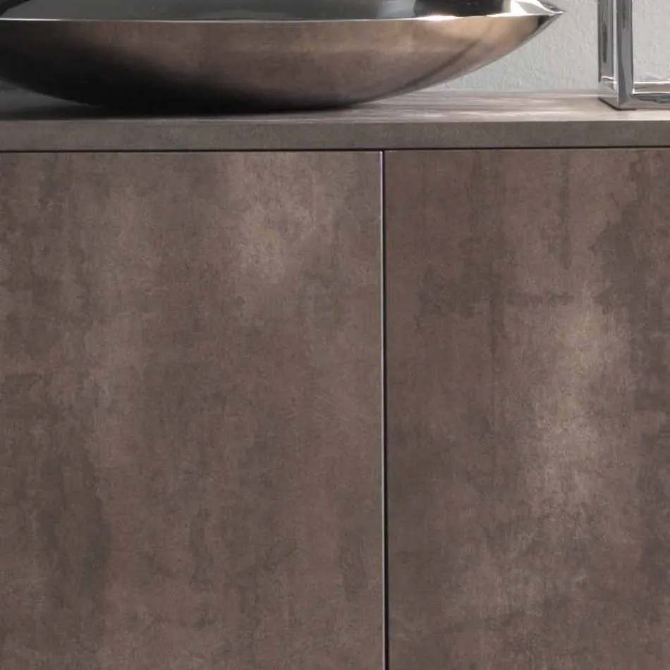 Madia Moderna a Tre Ante in Nobilitato Bronzo o Grigio Made in Italy – Clemente Viadurini