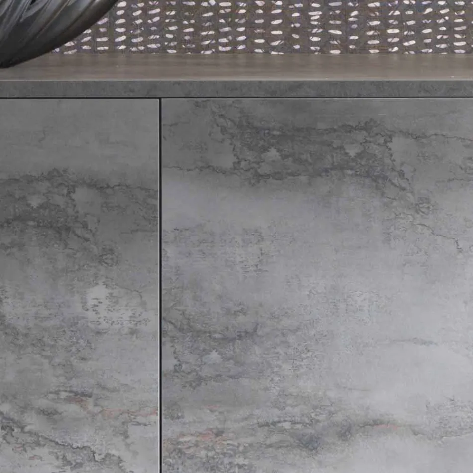 Madia Moderna a Tre Ante in Nobilitato Bronzo o Grigio Made in Italy – Clemente Viadurini