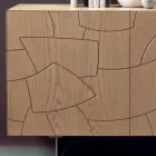 Madia Moderna in Legno di Frassino Impiallacciato Made in Italy - Galassia Viadurini