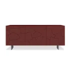 Madia Moderna in Legno di Frassino Impiallacciato Made in Italy - Galassia Viadurini