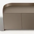 Madia Moderna in Legno e Metallo Curvato di Design Made in Italy - Rugiada Viadurini