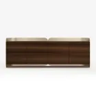 Madia Moderna in Legno e Metallo Curvato di Design Made in Italy - Rugiada Viadurini