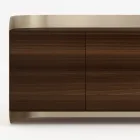 Madia Moderna in Legno e Metallo Curvato di Design Made in Italy - Rugiada Viadurini