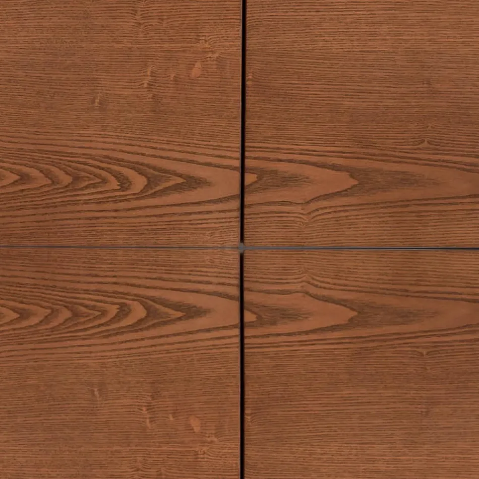 Madia Salotto Struttura Mdf e Legno Massello 4 Ante Made in Italy - Rosalba Viadurini