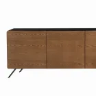 Madia Soggiorno in Mdf e Legno Massello 2 o 3 Ante Made in Italy - Chamber Viadurini