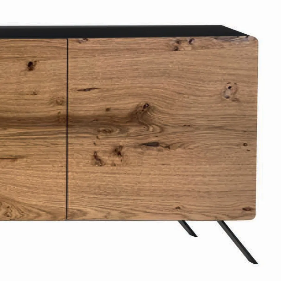 Madia Soggiorno in Mdf e Legno Massello 2 o 3 Ante Made in Italy - Chamber Viadurini