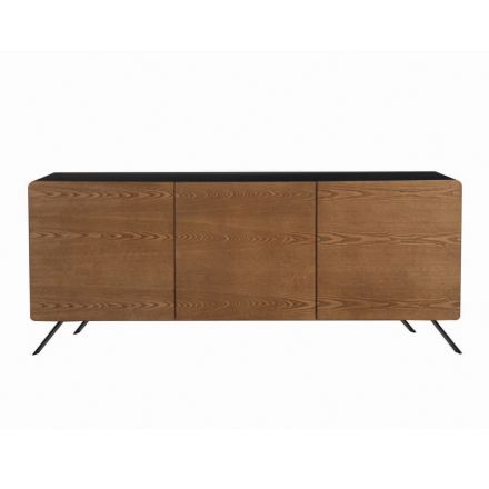 Madia Soggiorno in Mdf e Legno Massello 2 o 3 Ante Made in Italy - Chamber Viadurini