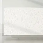 Madia Soggiorno in Mdf Laccato Bianco con Bassorilievo Made in Italy - Acqua Viadurini
