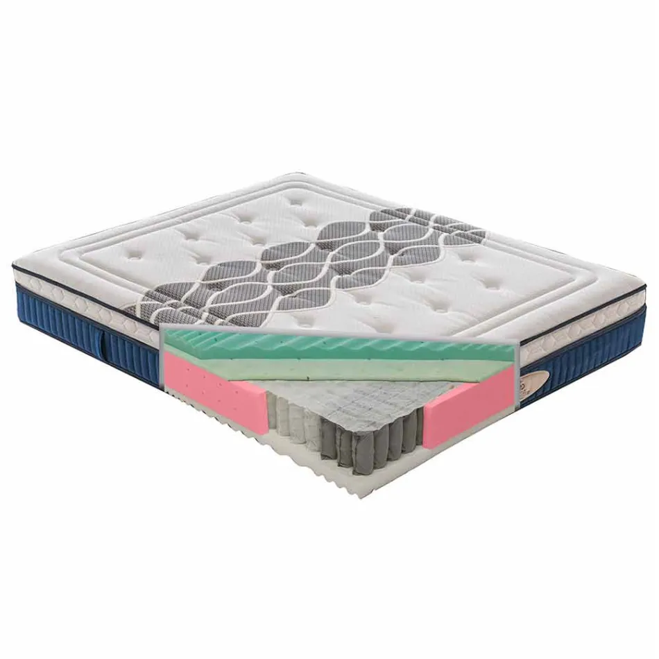 Materasso Matrimoniale in Memory Aloe Feel con 800 Molle Made in Italy – Grecia Viadurini