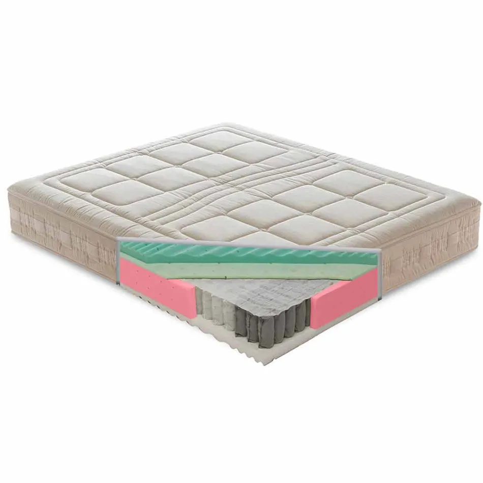 Materasso Singolo in Memory Aloe Feel con 1600 Molle Made in Italy – Grecia Viadurini