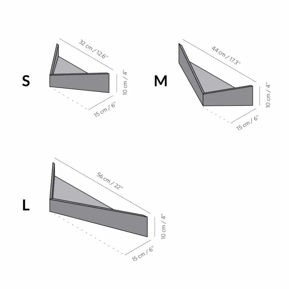 Mensola da Parete di Design in Multistrato e Metallo con Appendiabiti - Berema Viadurini