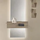 Mensola in Metallo dal Design Moderno Con Due Ripiani Orizzontali - Miro Viadurini