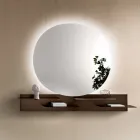 Mensola in Metallo dal Design Moderno Con Due Ripiani Orizzontali - Miro Viadurini