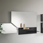 Mensola in Metallo dal Design Moderno Con Due Ripiani Orizzontali - Miro Viadurini