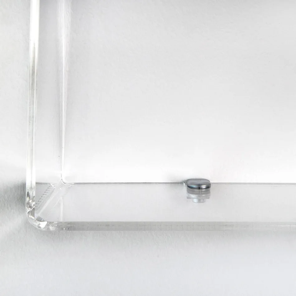 Mensola Porta Oggetti in Plexiglass Trasparente Made in Italy - Mufasa Viadurini