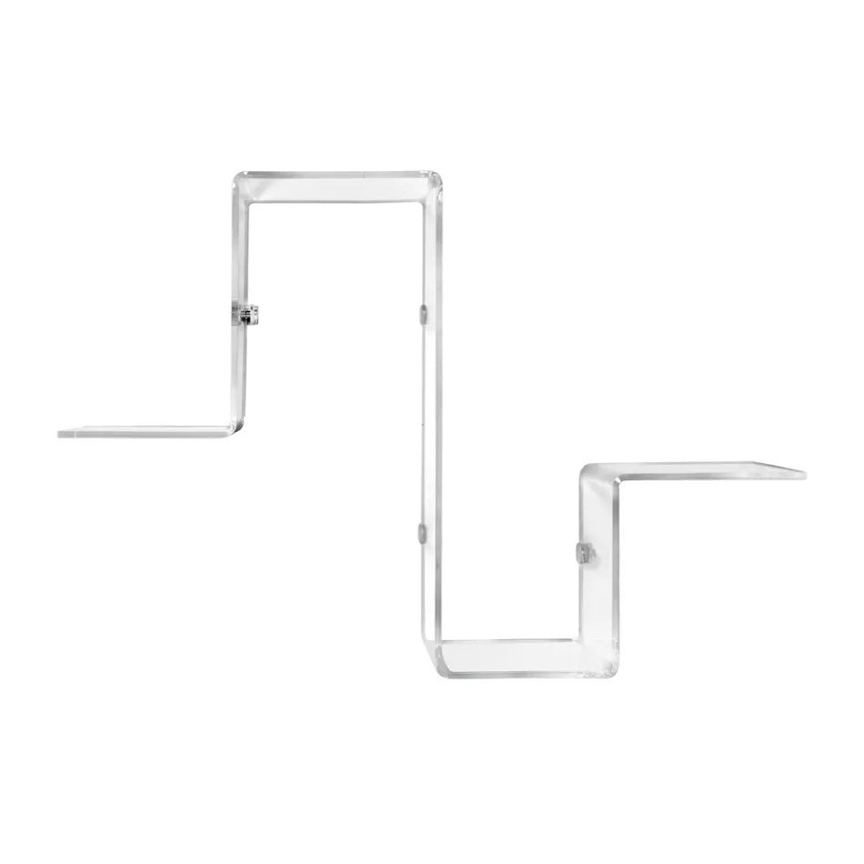 Mensola Porta Oggetti in Plexiglass Trasparente Made in Italy - Mufasa Viadurini