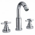 Miscelatore a 3 Fori Classico in Ottone Cromato Made in Italy - Zumbo