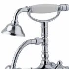 Miscelatore a Colonna per Vasca con Doccia in Ottone Made in Italy - Shelly Viadurini