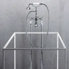 Miscelatore a Colonna per Vasca con Doccia in Ottone Made in Italy - Shelly Viadurini