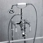 Miscelatore a Colonna per Vasca con Doccia in Ottone Made in Italy - Shelly Viadurini