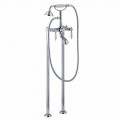 Miscelatore a Colonna per Vasca con Doccia in Ottone Made in Italy - Shelly