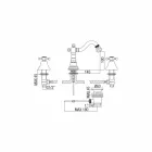 Miscelatore Bidet a 3 Fori in Ottone Design Classico Made in Italy - Lisca Viadurini