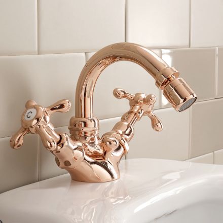 Miscelatore Bidet Monoforo di Design Vintage in Ottone Made in Italy – Klarisa Viadurini