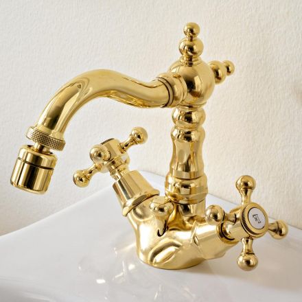 Miscelatore Bidet Monoforo Stile Vintage in Ottone Made in Italy – Ursula Viadurini