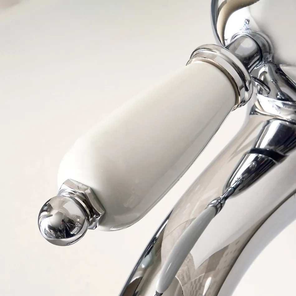 Miscelatore Bidet Stile Classico in Ottone Fatto a Mano con Leva - Noriana Viadurini