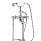Miscelatore Classico a Pavimento per Vasca in Ottone Made in Italy - Omidio Viadurini