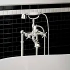Miscelatore Classico a Pavimento per Vasca in Ottone Made in Italy - Omidio Viadurini