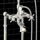 Miscelatore Classico a Pavimento per Vasca in Ottone Made in Italy - Omidio Viadurini
