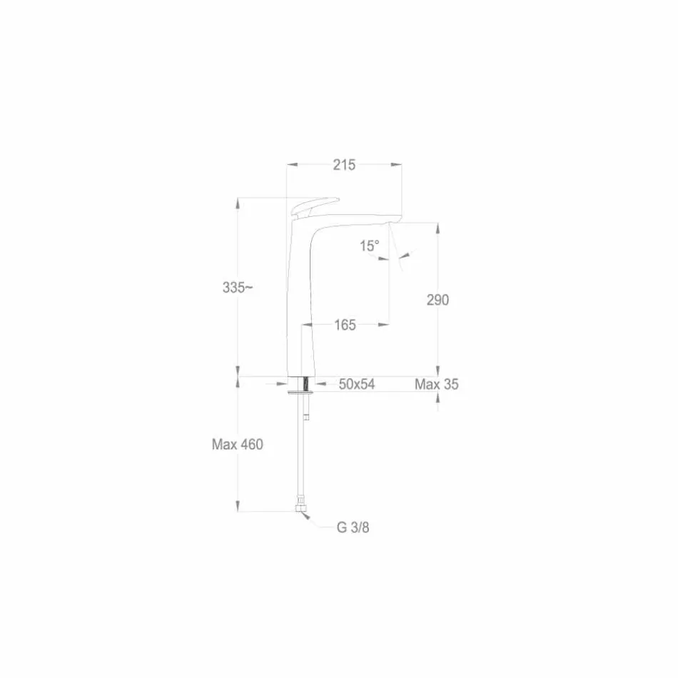 Miscelatore di Design per Lavabo in Ottone Made in Italy - Filipo Viadurini