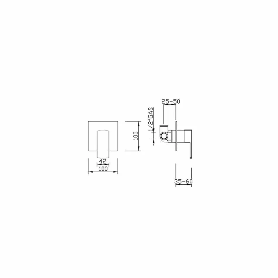 Miscelatore Doccia Incasso di Design Made in Italy - Sika Viadurini