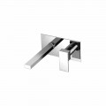 Miscelatore Lavabo a Muro per Bagno Piastra Unica Made in Italy - Panela