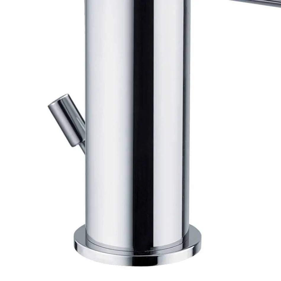 Miscelatore Lavabo Bagno in Ottone Cromato Design Moderno Made in Itlay - Liro Viadurini
