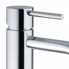 Miscelatore Lavabo Bagno in Ottone Cromato Design Moderno Made in Itlay - Liro Viadurini