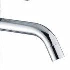 Miscelatore Lavabo Bagno in Ottone Cromato Design Moderno Made in Itlay - Liro Viadurini