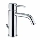 Miscelatore Lavabo Bagno in Ottone Cromato Design Moderno Made in Itlay - Liro Viadurini