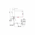 Miscelatore Lavabo in Ottone con Bocca Interasse 170 mm Made in Italy - Ermia Viadurini