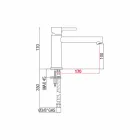 Miscelatore Lavabo in Ottone con Bocca Interasse 170 mm Made in Italy - Ermia Viadurini