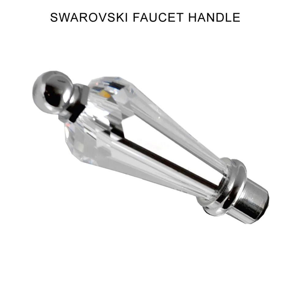 Miscelatore Lavabo Stile Classico in Ottone Fatto a Mano con Leva - Noriana Viadurini