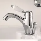 Miscelatore Lavabo Stile Classico in Ottone Fatto a Mano con Leva - Noriana Viadurini