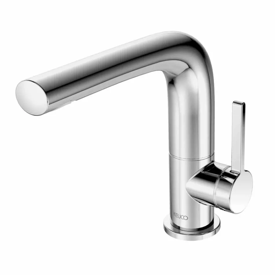 Miscelatore Moderno Monocomando per Lavabo Bagno in Metallo - Pinto Viadurini